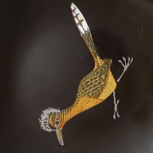 COUROC of MONTEREY 7-3/4" Serving Bowl featuring the Roadrunner - 7-3/4" EUC